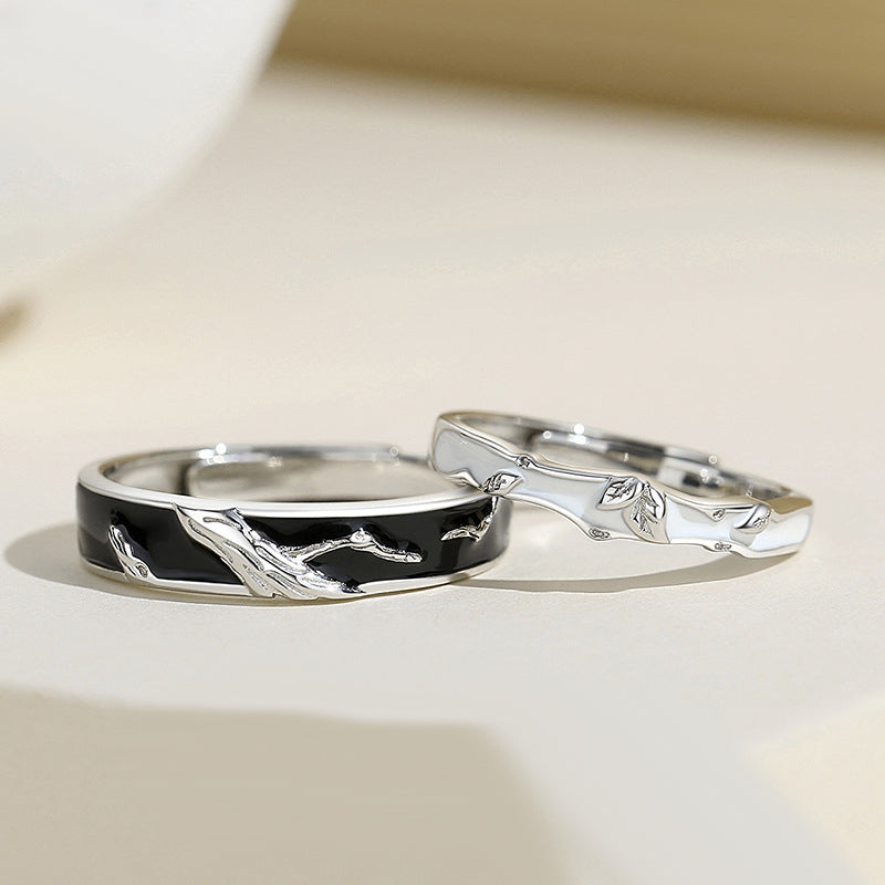 Engravable Romantic Couple Rings Set for Two