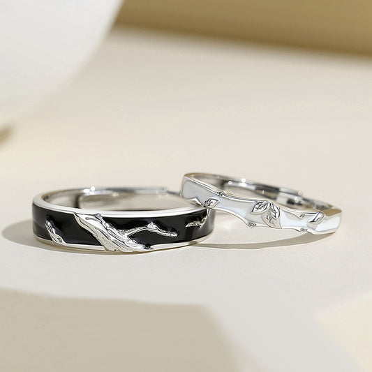 Engravable Romantic Couple Rings Set for Two