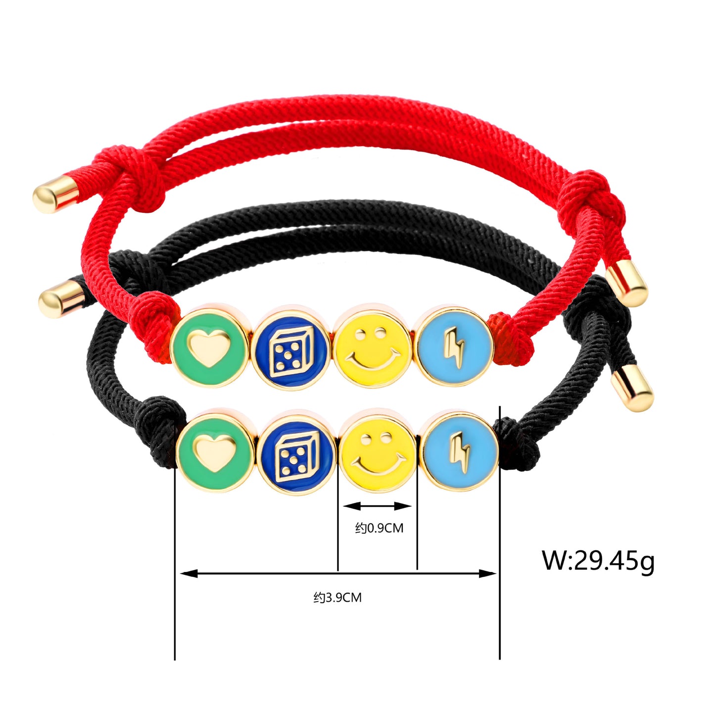 Matching Charms Bracelets Set for Couples