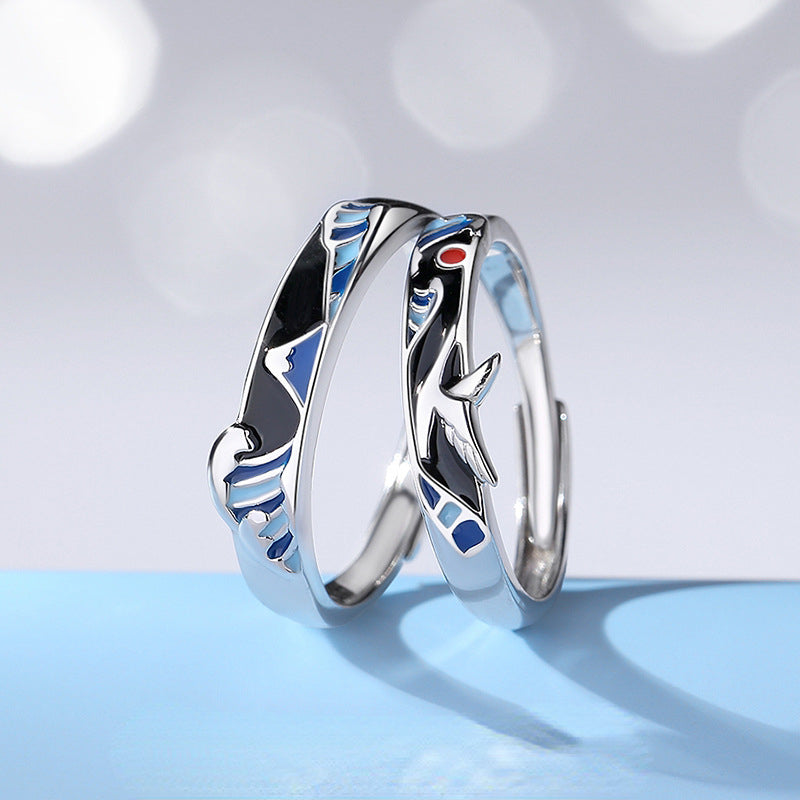 Ukiyo-e Style Matching Wedding Bands