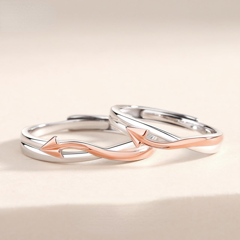 Matching Arrow Couple Rings Set for two