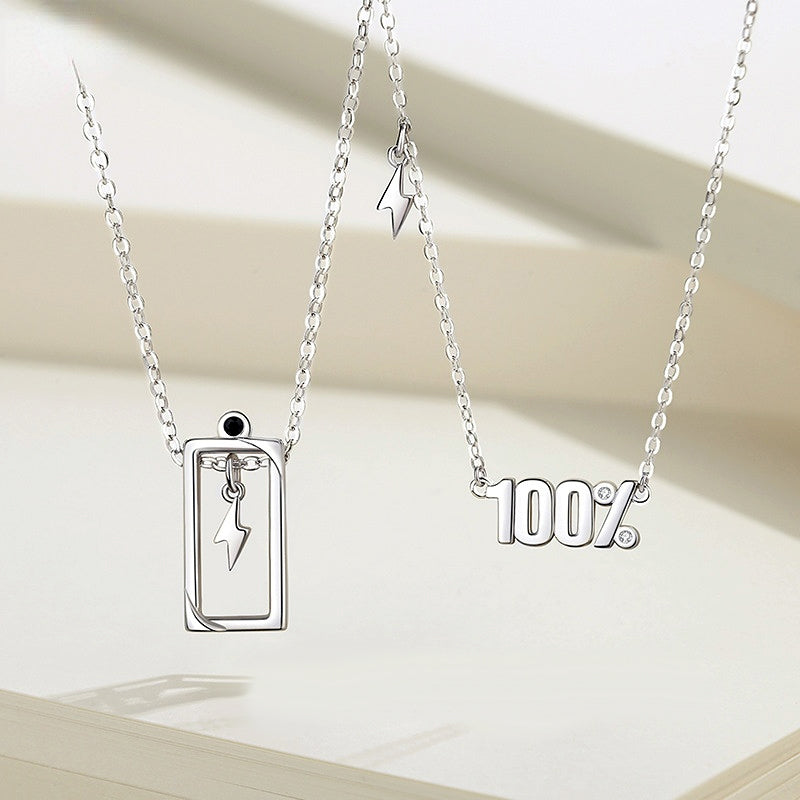 Matching Sterling Silver Necklaces Gift for Couples