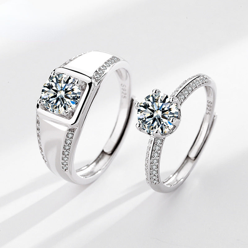 Custom Pave Setting Engagement Rings Set