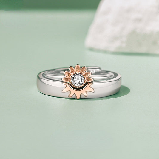Engraved Couple Wedding Rings that Fit Together Loforay.com