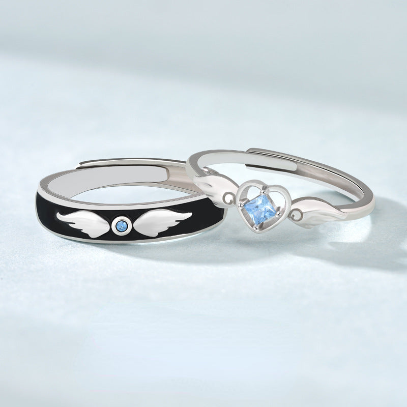 Personalized Matching Wedding Rings Set for Couple