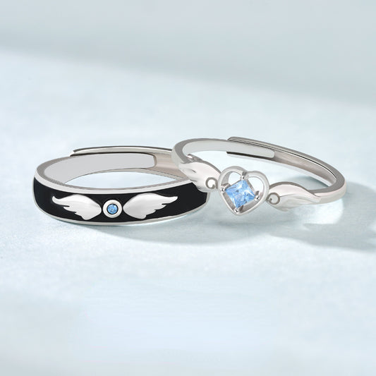 Personalized Matching Wedding Rings Set for Couple
