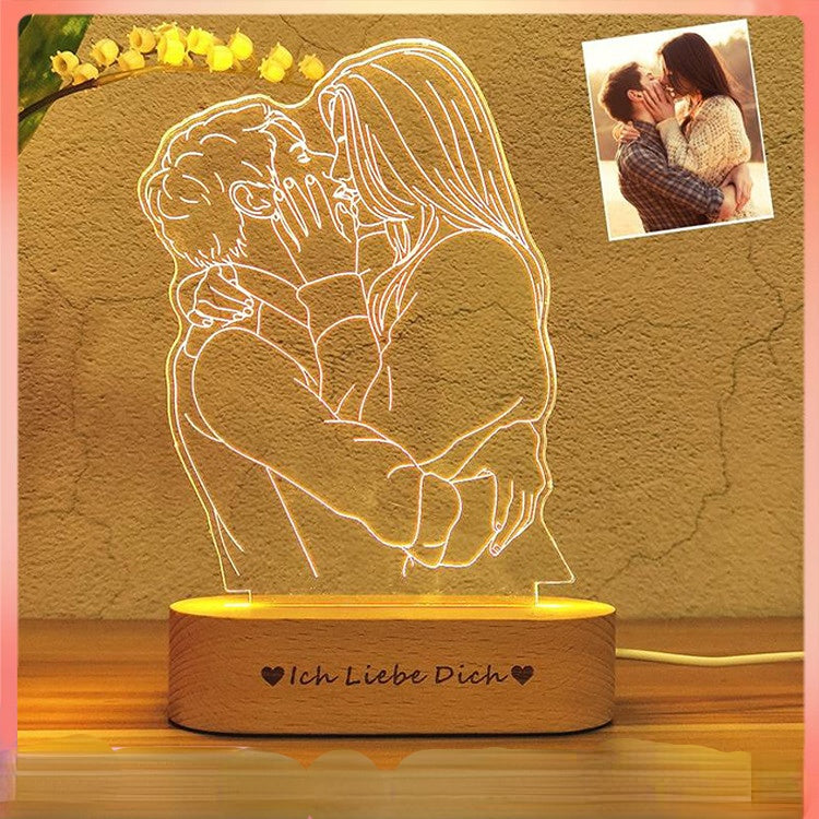 Custom Photo Acrylic Wooden Lamp
