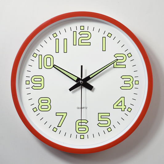 Luminous Numbers Simple Silent Clock 12 Inches