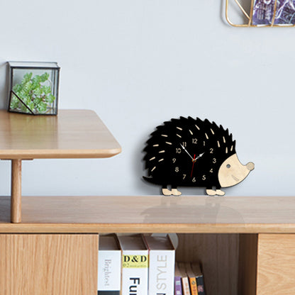 Analogue Noiseless Wall Clock for Hedgehog Lovers