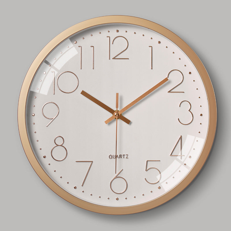 Simple Design 3D Silent Classroom Wall Clock 12 Inches