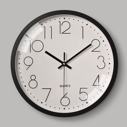 Simple Design 3D Silent Classroom Wall Clock 12 Inches