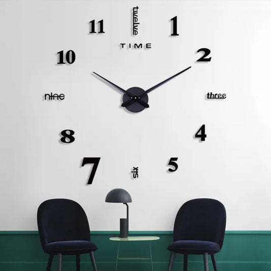 3D Diy Acrylic Sticker Wall Décor Clock