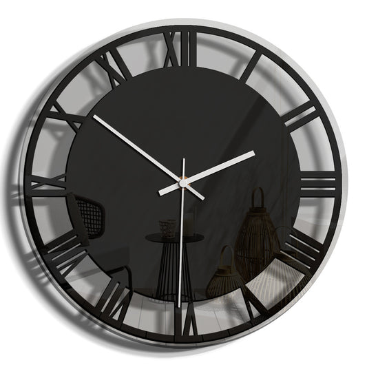 Roman Numerals Wall Décor Noiseless Clock for Home