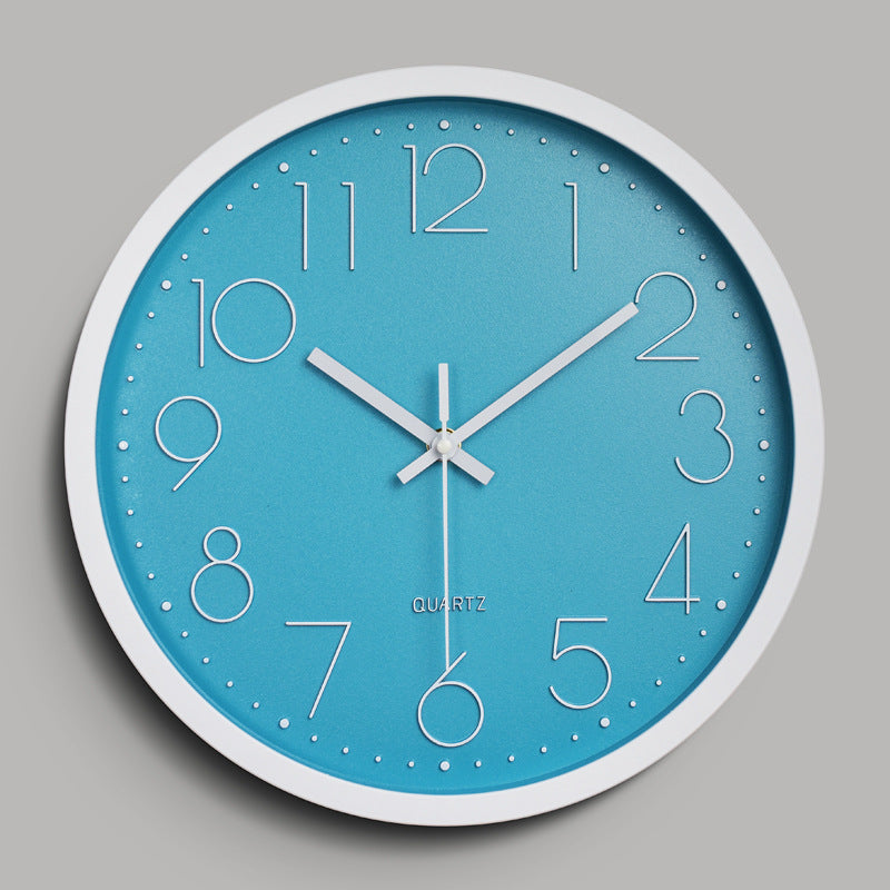 Simple Design 3D Silent Classroom Wall Clock 12 Inches