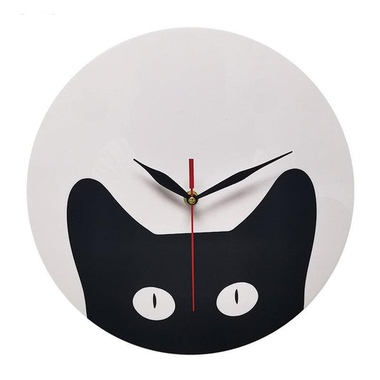 Black Cat Creative Silent Wall Clock