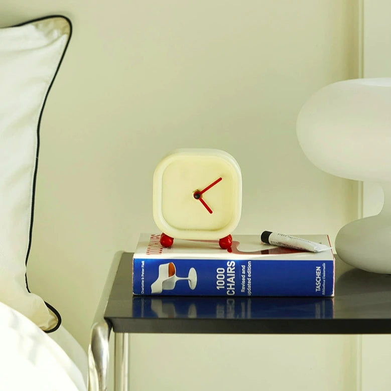 Minimalist Natural Wood Square Silent Clock