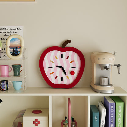 Apple Shaped Kids Bedroom Silent Wall Clock