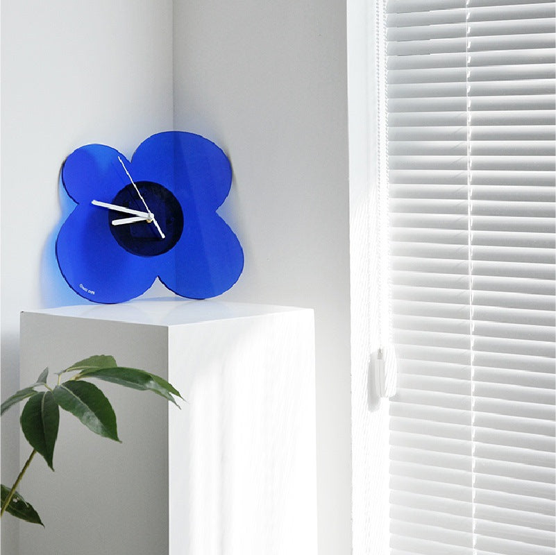 Floral Acrylic Silent Wall Deco Clock