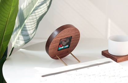 Walnut Wood Minimalist Desktop Silent Clock