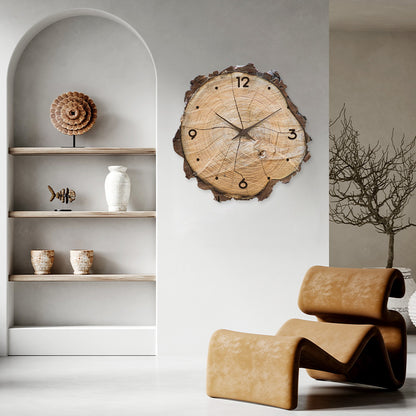 Wooden Style Wall Deco Silent Clock