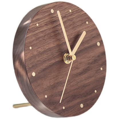 Walnut Wood Minimalist Desktop Silent Clock