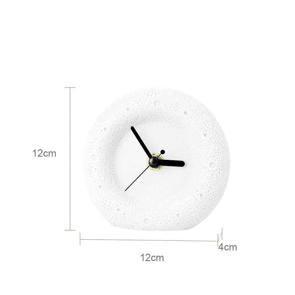 Nordic Sandstone Minimalist Desktop Silent Clock