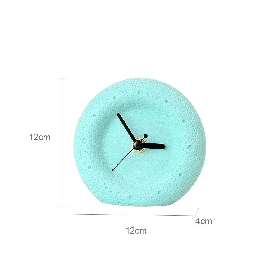 Nordic Sandstone Minimalist Desktop Silent Clock