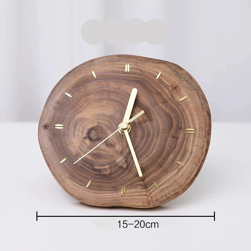 Solid Natural Wood Silent Table Clock