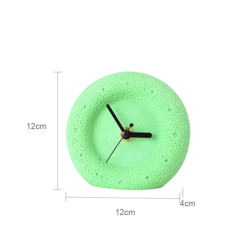 Nordic Sandstone Minimalist Desktop Silent Clock