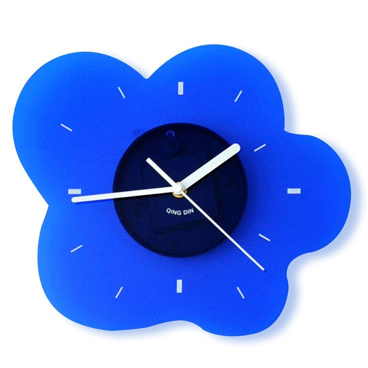 Floral Acrylic Silent Wall Deco Clock