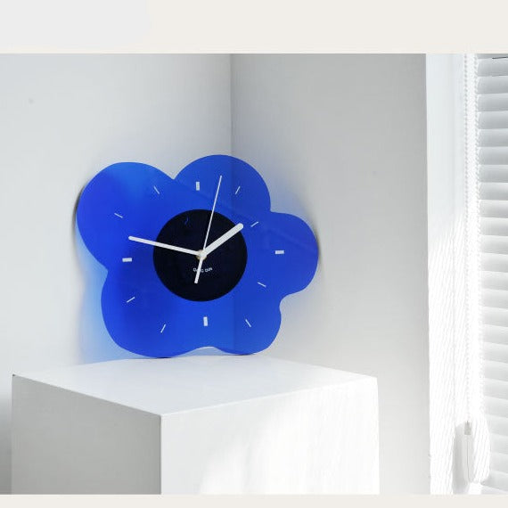 Floral Acrylic Silent Wall Deco Clock