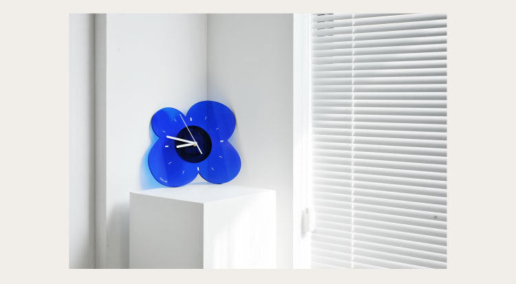 Floral Acrylic Silent Wall Deco Clock