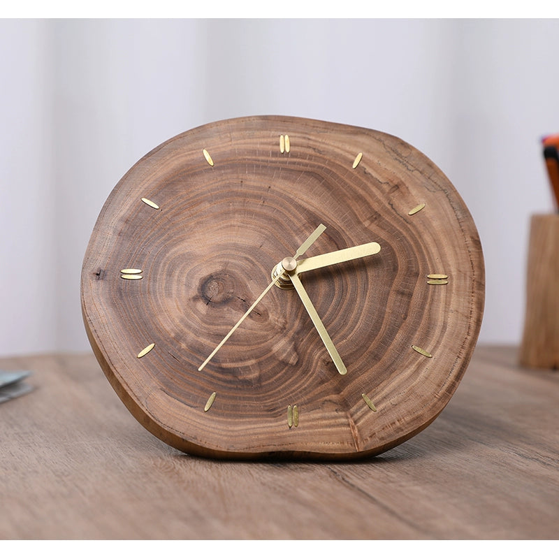 Solid Natural Wood Silent Table Clock