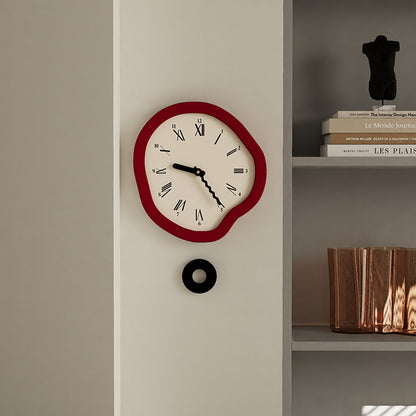 Irregular Shaped Roman Numerals Pendulum Clock