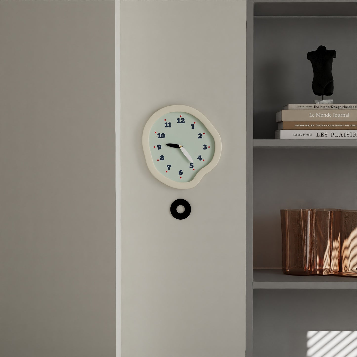 Irregular Shaped Pendulum Wall Deco Clock