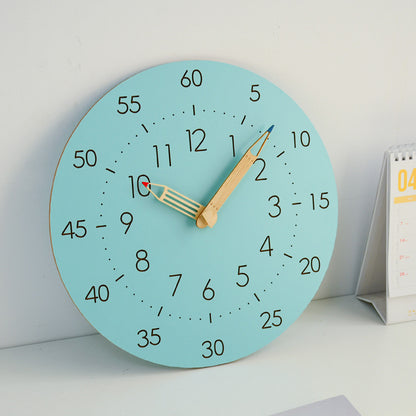 Learning Time Kids Bedroom Silent Wall Clock