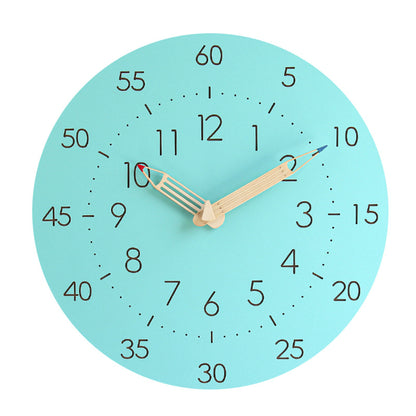 Learning Time Kids Bedroom Silent Wall Clock