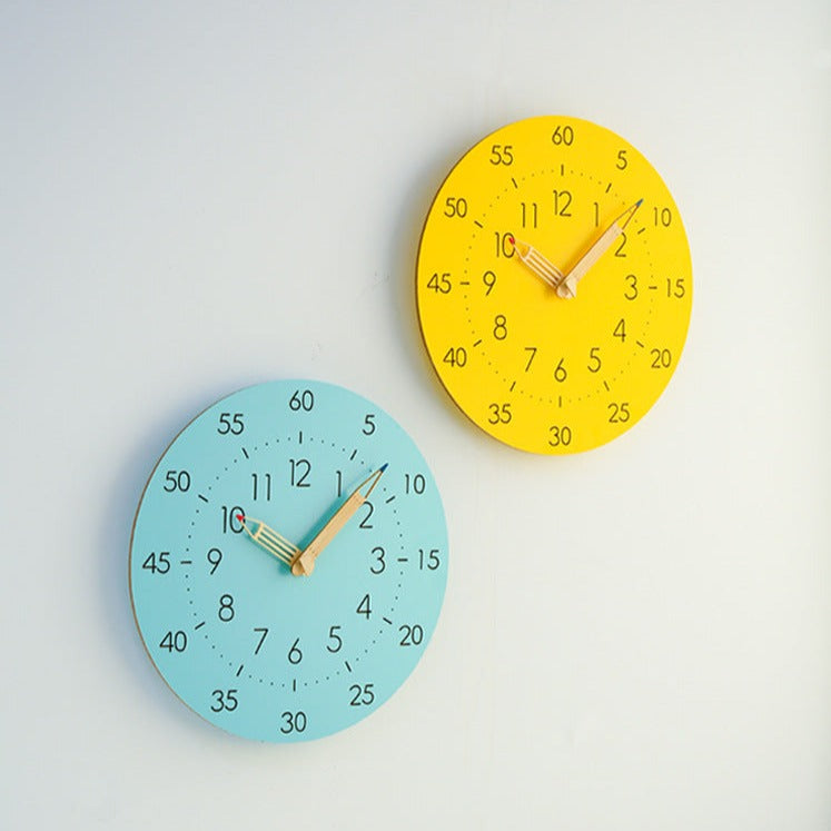 Learning Time Kids Bedroom Silent Wall Clock