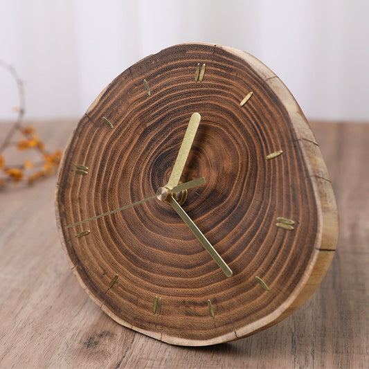 Solid Natural Wood Silent Table Clock