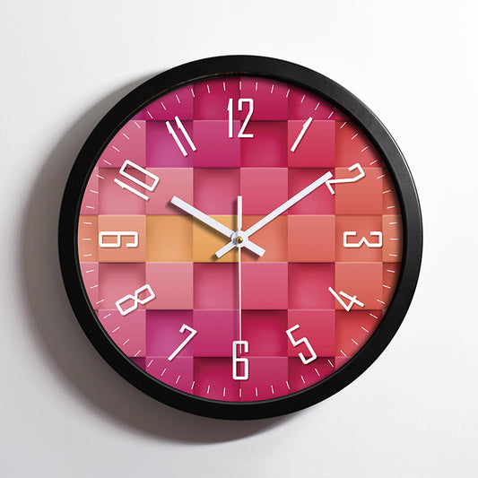 Simple Bedroom Wall Decor Silent Clock 12 Inches