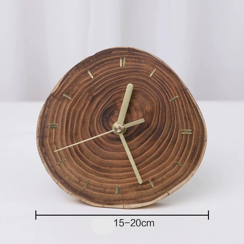 Solid Natural Wood Silent Table Clock