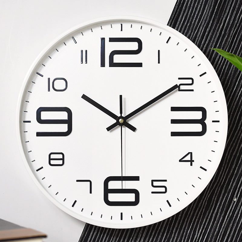 3D Big Numbers Silent Wall Clock 12 Inches