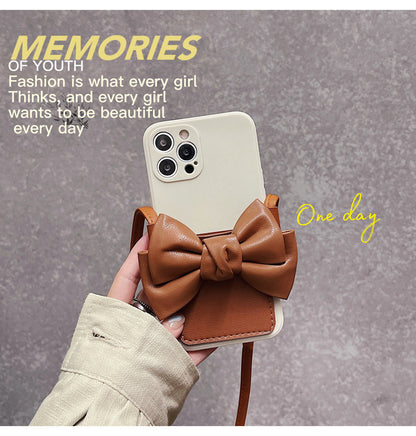 Bow Shaped iPhone Cover with Crossbody Strap