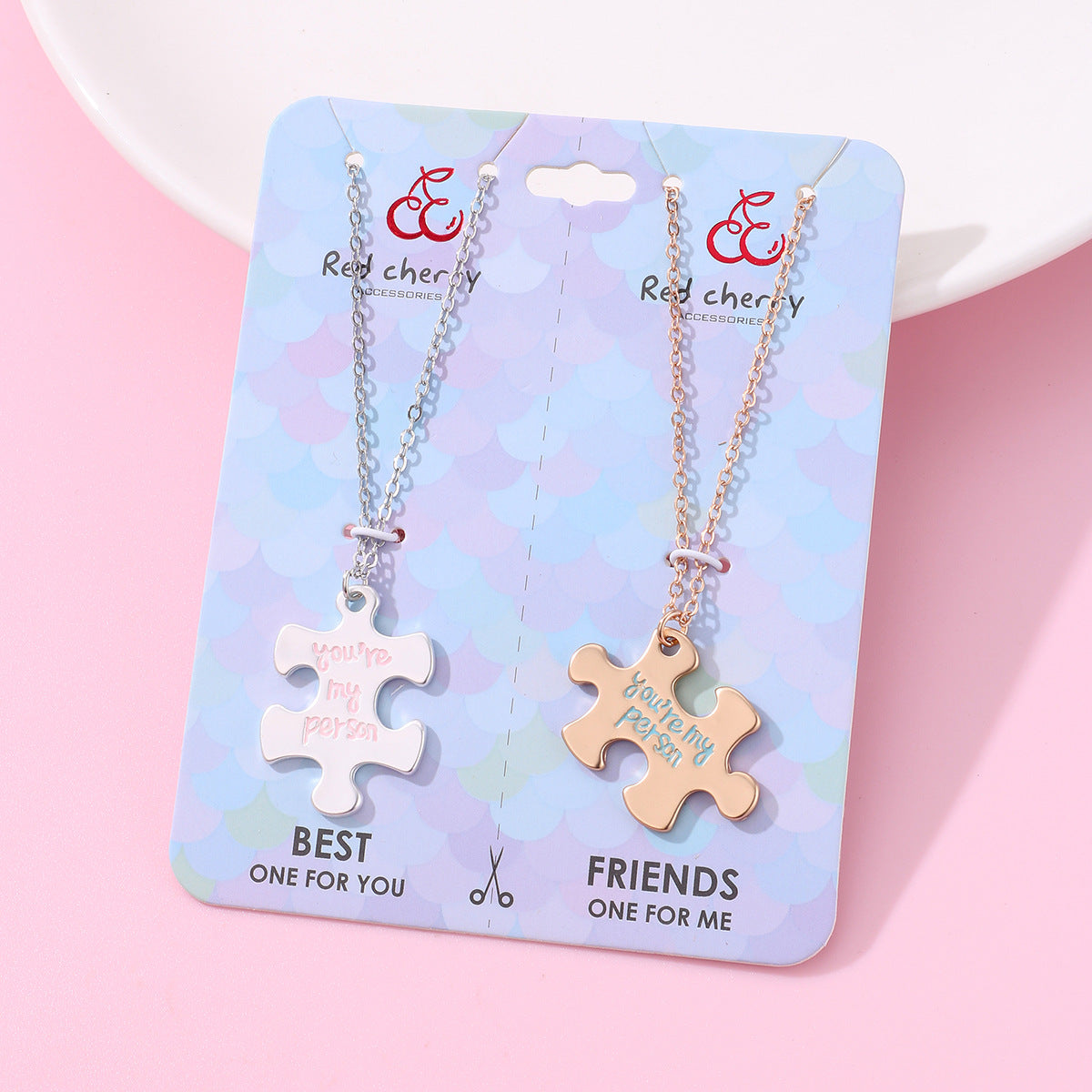 Puzzle Matching Best Friend Necklaces Gift Set