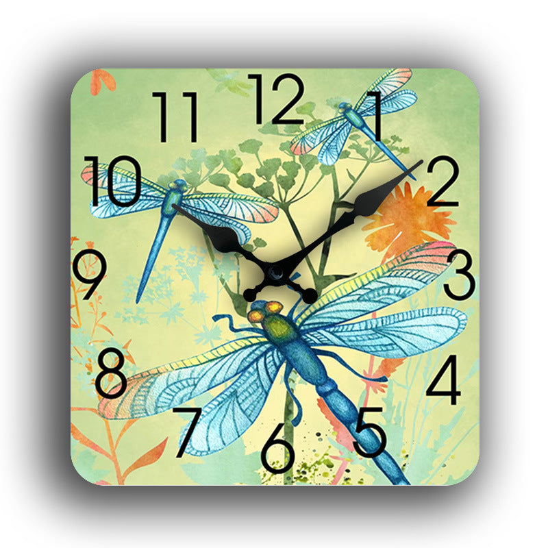 Firefly Theme Square Shaped Silent Wall Clock 12 Inches
