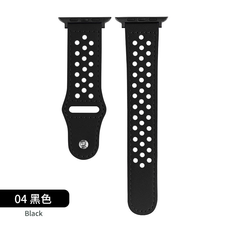Leather Wrist Band for Apple Watch Series 1 to 8 Ultra SE