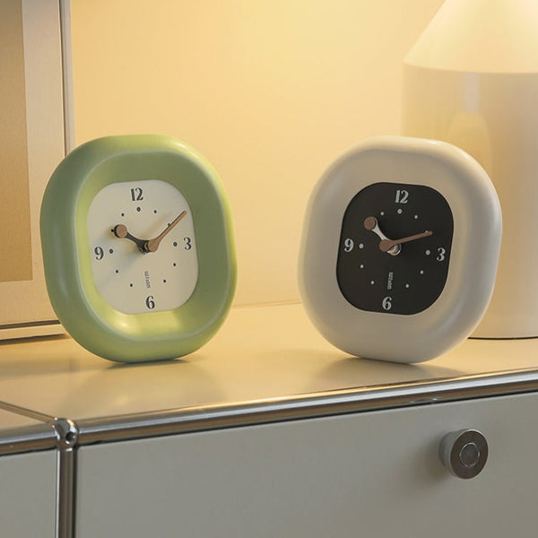 Unique Modern Table Clock for Living Room Analog Silent Clock - Loforay