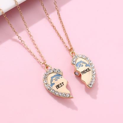 Hearts Magnetic Best Friend Necklaces Gift Set