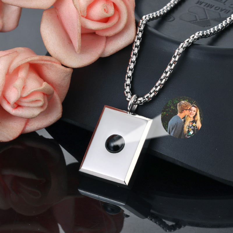 Photo Projection Bar Pendant Jewelry