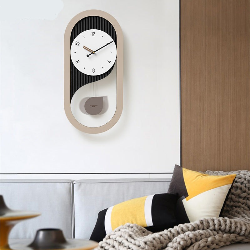 Pendulum Silent Long Wall Clock for Home Office